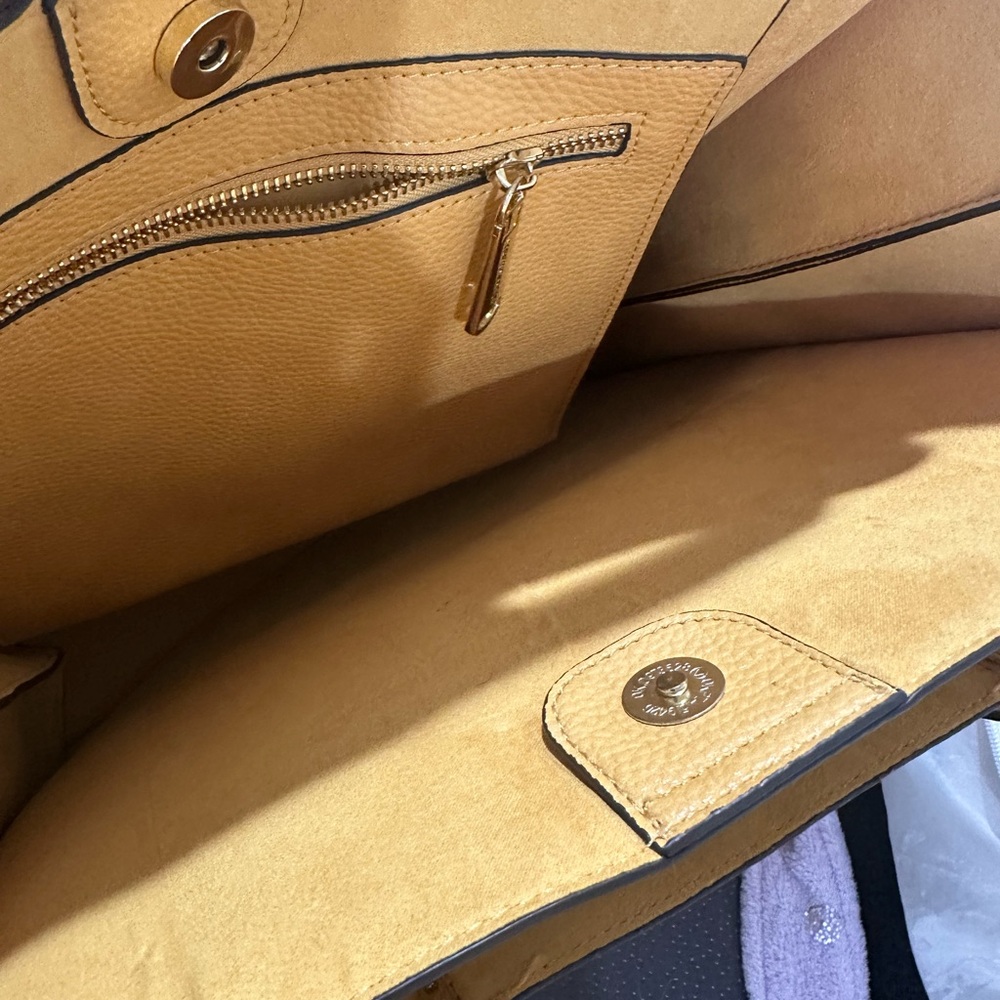 Steve Madden Tan Leather Tote Bag - Picture 3 of 5